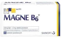 Sanofi Magne B6 Magnesium and Pyridoxine Coated Tablets 60 Count
