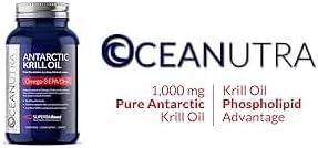 100% Pure Krill Oil 1000MG 120-Day Supply Double Strength 56% Phospholipids Astaxanthin Sustainable Antarctic SuperbaBoost Omega 3 EPA DHA Heart Brain Skin Care Third-Party Tested No Fish Oil