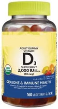 SEDLAV Adult Vitamin D3 Gummies for Bone and Immune Health 50mcg Assorted Fruit 160 Count Sticker
