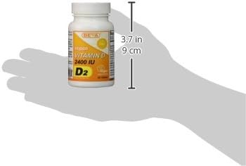 DEVA Vegan Vitamin D2 60 mcg 2400 IU Ergocalciferol Supplement with No Animal Ingredients 90 Tablets (Pack of 3)