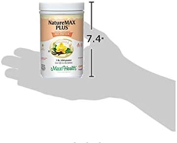 Maxi-Health NatureMAX PlusTM Energy Support Meal Replacement Drink Soy Protein Powder - Sugar Free Diet Supplement - 1 Lb - Natural Vanilla Flavor - Kosher Vitamin