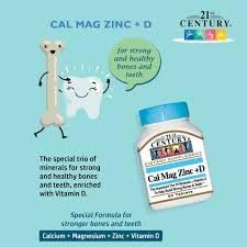 21st Century Cal Mag Zinc +D Vitamin - 90 Tablets Pack of 4