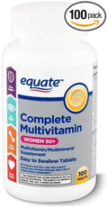 Equate Complete Multivitamin Multimineral Tablets Women's Daily Nutritional Support Supplement 50+ Formula 100 Count Sticker