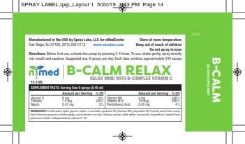 B-Calm Anti Stress Stress Formula Sprayable Vitamins Vitamins in Spray Vitamins