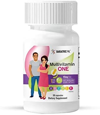 BariatricPal Duodenal Switch Complete 30-Day Supply Vitamin Pack (Capsule with 45mg Iron Calcium Citrate Soft Chews with Probiotics - French Caramel Vanilla)