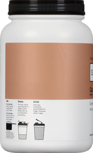Soylent Complete Nutrition Meal Replacement Protein Powder Cacao - Plant Based Vegan Protein 39 Essential Nutrients - 36.8oz