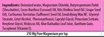 Magnesium Cream with Hibiscus Scent – Topical Magnesium Cream for Sleep Leg Cramps &amp Pain Muscle Relaxation Calm Moisturizing Supplement with Coconut Oil Shea Butter 4 oz USA Made
