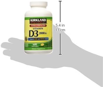 Kirkland Signature Extra Strength D3 50 mcg 600 Softgels (3 Pack)