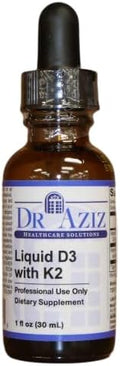 Liquid Vitamin D3 with K2 – Vitamin D3 K2 Supplement Drops - Supports Bone Health &amp Cardiovascular Function - 30 ml