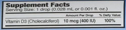 Ddrops Baby 400 Iu Vitamin D3 Drops 90 Count (Pack of 3)
