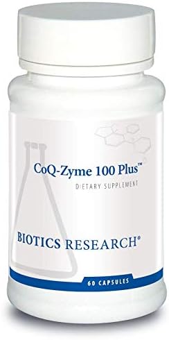 BIOTICS RESEARCH Coq Zyme 100 Plus 100 mg Emulsified Co Q10 High Absorption Added B-Complex Vitamins Heart Health Healthy Energy Levels 60 Capsules