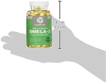 Omega 3 Fish Oil 1000mg - with High EPA &amp DHA 120 Softgels Fatty Acids Supplement for Cognitive Function from Salmon 4-Month Supply GMP Certified Made in USA