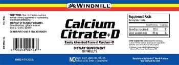 Windmill Calcium Citrate + D Tablets 120 Tablets (Pack of 10)