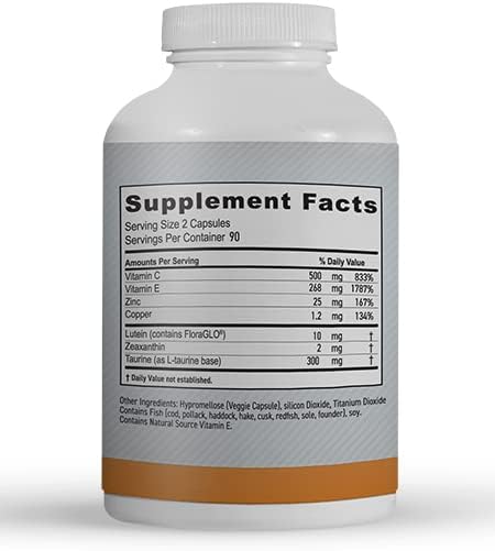 MaxiVision® Eye Formula - Eye Vitamin Based on AREDS 2 Study - Age-Related Macular Support (1 B 180 Capsules)