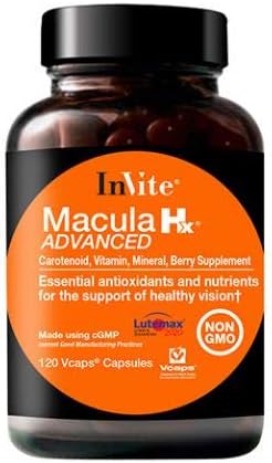 Invite Health Macula Hx Advanced® - Provides Carotenoids Vitamins Minerals and Berry Extracts to Support Overall Vision Health - 120 Vegetarian Capsules (2-Pack)