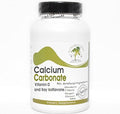 Calcium Carbonate 600mg with Vitamin D and Soy Isoflavone ~ 100 Capsules - No Additives ~ Naturetition Supplements