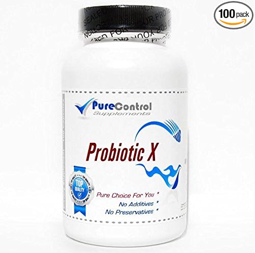 Probiotic X 1000mg / 10 to 50 Billion Live Probiotic Cultures // 100 Capsules // Pure // by PureControl Supplements
