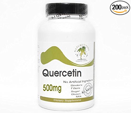 Quercetin 500mg ~ 200 Capsules - No Additives ~ Naturetition Supplements
