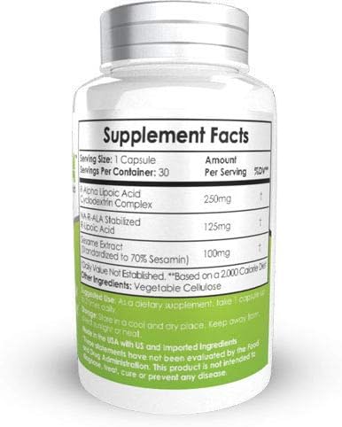 OptimALA Capsules | Optimized Alpha Lipoic Acid Capsules | 60 Count