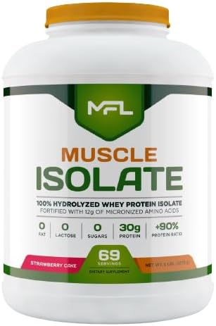 MFL 100% Pure Isolate Protein 5 lbs l 30g of Protein l 12g Amino Acids l Keto Friendly l Low Carbs | 69 Servings