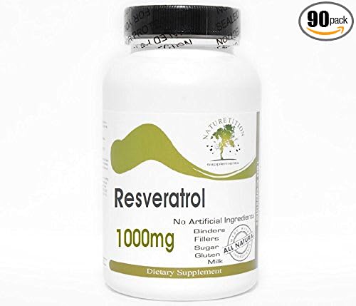 Resveratrol 1000mg ~ 90 Capsules - No Additives ~ Naturetition Supplements