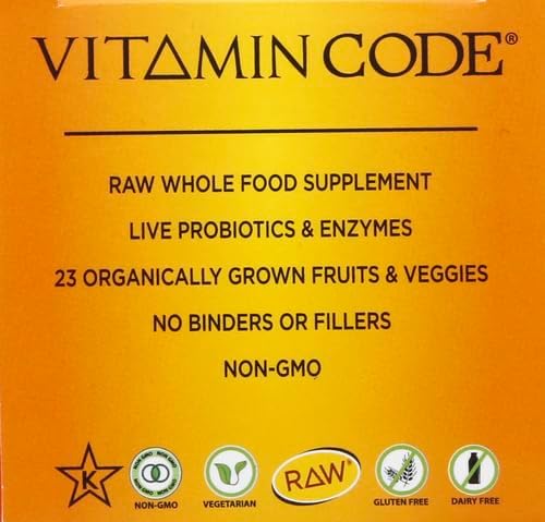 Garden of Life Vitamin DVitamin Code Raw D3Vitamin-D 2000 IURaw Whole Food D3 Supplements with ChlorellaFruitVeggies &amp Probiotics for Bone &amp Immune Health120 Vegetarian Capsules(Pack o
