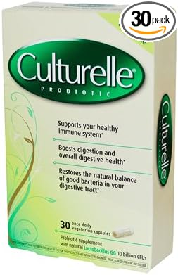 Culturelle Probiotic with Lactobacillus Capsule - 30 per Pack - 3 Packs per case.