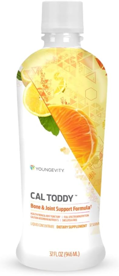 Youngevity Cal Toddy™ - Calcium (Citrate Phosphate) Magnesium 1200mg/600mg-Vitamins D-3 Zinc Copper Potassium Boron and 70+ Trace Mineral Cofactors - Supports Bone Health-32 Fl Oz (Pack of1)