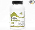 Probiotic Acidophilus 500 Million Live Active Cultures - 450mg - No Refrigeration Needed ~ 200 Capsules - No Additives ~ Naturetition Supplements