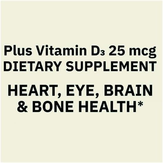 H4U Spring Valley Maximum Care Omega-3 from Fish Oil Dietary Supplement Softgels for Eye Brain Bone &amp Heart Health 2000 mg 120 Count