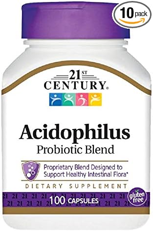 21st Century Acidophilus Capsules 100 Capsules (Pack of 10)
