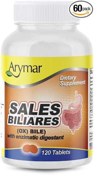 Arymar Sales Biliares Ox Bile with Digestive Enyzmes 120 Tablets