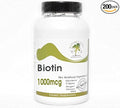 Biotin 1000mcg ~ 200 Capsules - No Additives ~ Naturetition Supplements