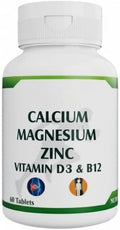 Calcium Supplement 1000 mg with Vitamin D Magnesium Zinc &amp Vitamin B 12 for Men &amp Women/for Immunity &amp Joint Support - 60 Tablets