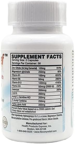 Advanced Nutritional Supplement with CoQ10 Alpha Lipoic Acid Magnesium B Complex Zinc Citrate D3 Selenium ALC NAC and ALA