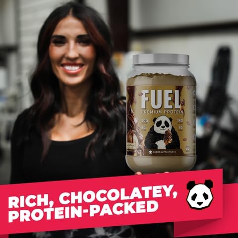 Underground Bio Labs Panda Fuel Premium Protein WheyHydrolyzed CollagenCaseinProbiotics Enzymes Keto FriendlyTime Release 25 Servings (2.5 Pound Chocolate Ice Cream)