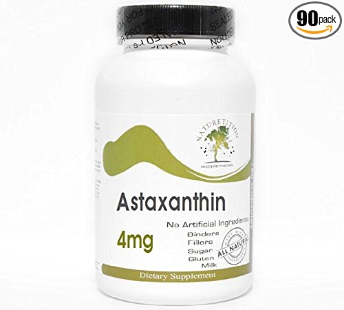 Astaxanthin 4mg ~ 90 Capsules - No Additives ~ Naturetition Supplements