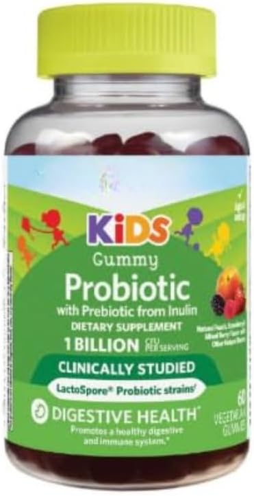 SEDLAV Kids Inulin Probiotic Supplement Vegetarian Gummies Assorted Fruit 60 Count Sticker