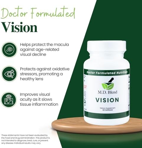 Vision Expertly Formulated Lutein and Zeaxanthin Supplements for Eye Health AREDS2 Preservision Support Astaxanthin Zinc Thiamine Eye Vitamins A &amp C - 60 Capsules (Pack of 2)