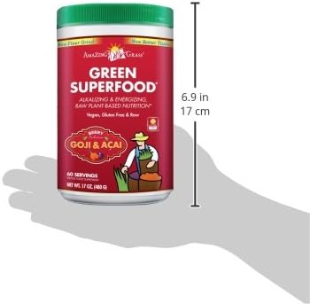 Amazing Grass Greens Blend Superfood: Super Greens Powder Smoothie Mix with SpirulinaChlorellaBeet Root PowderDigestive Enzymes &amp ProbioticsBerry60 Servings (Packaging May Vary)(Pack of 2)