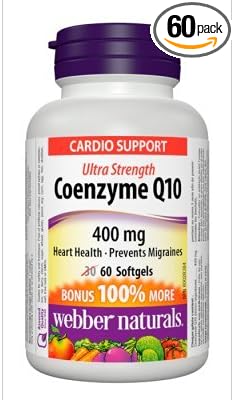 Webber Naturals Coenzyme Q10 Ultra Strength 400 mg Bonus 30+30 softgels