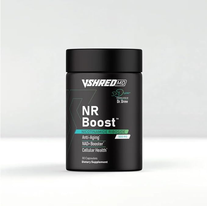 V Shred MD NR Boost Nicotinamide Riboside (NR) Supplement – Dr. Drew Approved Riboside Supplement for Cellular Energy Wellness &amp Mitochondrial Support – Formulated as a NAD+ Booster