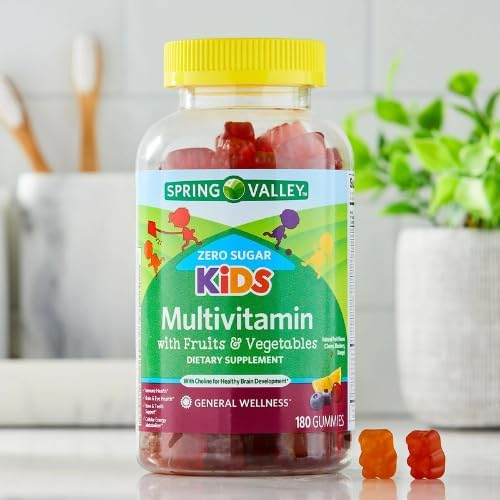 Spring Valley Zero Sugar Kids Multi Gummy 180 Count + Dri Store Sticker.