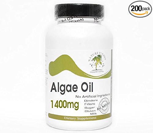 Algae Oil 1400mg ~ 200 Capsules - No Additives