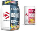 Bundle of Dymatize Fruity Pebbles ISO100 Whey Protein Powder Isolate and Energyze Strawberry Lemonade Pre Workout Powder