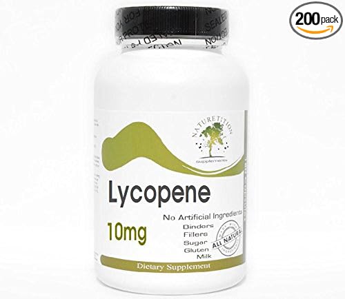 Lycopene 10mg ~ 200 Capsules - No Additives ~ Naturetition Supplements