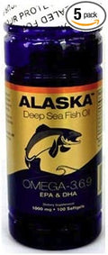 5 X100 Alaska Deep Sea Fish Oil Omega-369 EPA/DHA Flaxseed Oil FRESH  New Item Good Product !! by Nu-Health