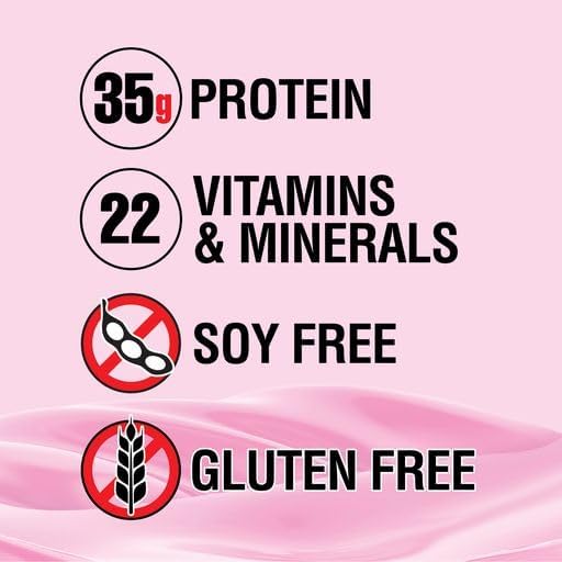 Lean Body All-in-One Strawberry Protein Shake. 35g Protein Whey Blend 7g Healthy Fats &amp Fiber 22 Vitamins and Minerals No Artificial Colors Gluten Free (4.6lb) Packaging May Vary