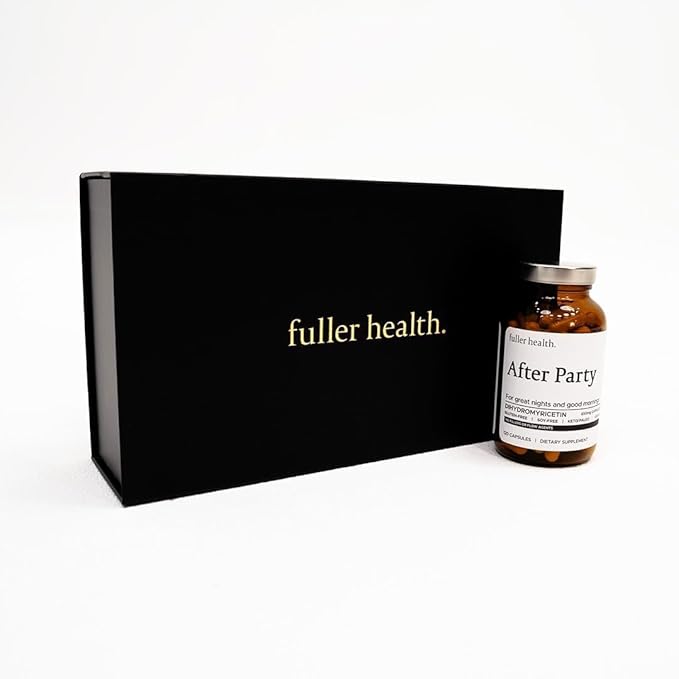 Fuller Health After Party DHM Dihydromyricetin Supplement | Supports Liver Metabolism Energy Levels Post-Celebration Relief | Feel Refreshed 650mg Per Pill | 1 Bottle 24 Servings