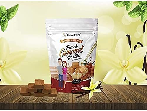 BariatricPal 90-Day Bariatric Vitamin Bundle (Multivitamin ONE 1 per Day! Capsule with 18mg Iron and Calcium Citrate Soft Chews 500mg with Probiotics - French Caramel Vanilla)